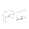Klappbarer Schreibtisch „Maclean“ schwarz fahrbar 100 x 65 Produktbild-Vorschau 15