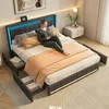 ProximaX Polsterbett 140x200 mit USB und Typ C, Doppelbett Produktbild-Vorschau 3