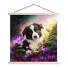 MuchoWow® Textilposter Welpe - Sonne - Blumen - Natur - Produktbild-Vorschau 1