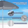 COSTWAY Sonnenschirm Strand, 178cm Strandschirm windfest Produktbild-Vorschau 6