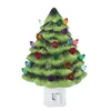 A ceramic Christmas tree night light with colorful bulbs. Náhľad obrázku produktu