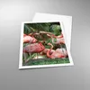 Poster - Poster ohne Rahmen - Palmen Herde Flamingos - Produktbild-Vorschau 3