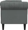 vidaXL Chesterfield-Sofa 3-Sitzer Dunkelgrau Stoff Produktbild-Vorschau 5