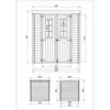 Technical drawings and dimensions of a garden shed. Podgląd zdjęcia produktu