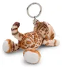 NICI Schlüsselanhänger Katze Bengal liegend braun 10cm Produktbild-Vorschau 2