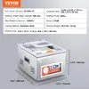 A vacuum sealer machine with its specifications displayed in a table. Produktbild-Vorschau
