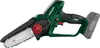 A cordless chainsaw with a battery pack attached, shown against a white background. Produktbild-Vorschau