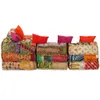 vidaXL 4-Sitzer Modularer Pouf Patchwork Stoff Produktbild-Vorschau 3