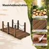 KOMFOTTEU Gartenbrücke, Holzbrücke mit Geländern & Ketten, Produktbild-Vorschau 3