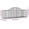 vidaXL Gabionen mit Hochbogen 7 Stk. 200x50x60/80 cm Produktbild-Vorschau 7