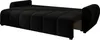 A black sofa bed is shown from a side-angle on a white background. Voir les images du produit