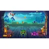 A video game scene with a castle wall, trees, and a moonlit sky. Produktbild-Vorschau