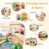 COSTWAY 78 teiliges Kinder Eisenbahn Set, 5 in 1 Produktbild-Vorschau 6