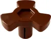 A brown plastic microwave turntable spindle coupler is shown against a white background. Produktbild-Vorschau