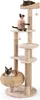 A multi-level cat tree with three cats on it, set against a white background. Náhled obrázku produktu