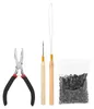 4-teiliges Haarverlängerungs-Set, Ziehnadel, Haken, Produktbild-Vorschau 1