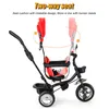 4 in 1 Baby-Dreirad Kinderdreirad Lenkstange Fahrrad Baby Produktbild-Vorschau 5