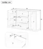 STILVORA Sideboard mit 3 Schubladen für Esszimmer, Produktbild-Vorschau 7