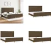 vidaXL Bettgestell mit Kopfteil Dunkelbraun 200x200 cm Produktbild-Vorschau 1