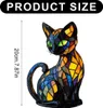 Tier Buntglas Nachtlicht - Vintage Buntglas Katzenlampe Produktbild-Vorschau 4