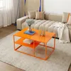 Stolik kawowy 'Solund' stalowy 90 x 60 x 45 cm pomarańczowy Podgląd zdjęcia produktu 4