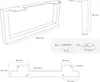 Diagrams and measurements of furniture legs and hardware. Produktbild-Vorschau