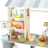 Sklep market drewniany stragan food truck z kostkarką do Podgląd zdjęcia produktu 19