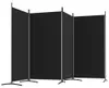 vidaXL 4-dielny paraván Čierna 346x180 cm Tkanina Náhľad obrázku produktu 5