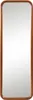 A full-length mirror with a brown frame. Voir les images du produit