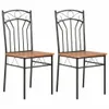 vidaXL Chaises de salle à manger 2 pcs. Marron MDF Voir les images du produit 8