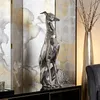 FineBuy Dekorace Design Pes z hliníku stříbrný chrt socha Náhled obrázku produktu 1