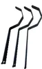 Three black metal brackets are arranged diagonally against a white background. Produktbild-Vorschau
