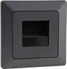 A close-up, front-facing view of a dark gray square LED recessed light fixture. Produktbild-Vorschau