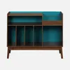 sweeek - Zweifarbiger Vintage Schallplattenschrank mit Produktbild-Vorschau 2