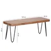 Jídelní lavice bagli masiv akát 120 x 45 x 40 cm dřevěná Náhled obrázku produktu 2