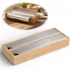 LS-LebenStil 2-fach Holz Folienspender Bambus Schubladen Produktbild-Vorschau 1