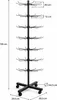 3er Set - Verkaufsständer drehbar Höhe 155cm | rollbares Produktbild-Vorschau 2
