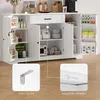 BEALIFE Sideboard 140x40x83 cm mit 4 Türen & 1 Schublade | Produktbild-Vorschau 5