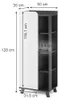 Mobiletto midi Vicco Karen Antracite/bianco 50 x 128 cm con Anteprima dell’immagine prodotto 7