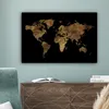 MuchoWow® - Leinwandbilder - Weltkarte - Gold - Luxus - Produktbild-Vorschau 4