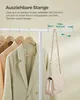 A close-up view of a clothing rack with clothes hanging on it, and a purse hanging from an extendable rod. Produktbild-Vorschau