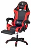 Fauteuil gaming rouge et noir avec coussin HR-RED Voir les images du produit 4