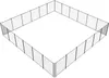 A square-shaped pool fence is set up on a white background. Produktbild-Vorschau