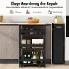 COSTWAY Vozík do niky 20 cm, čtyřpatrový kuchyňský vozík, Náhled obrázku produktu 4