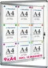 Prémiová vnitřní vitrína 9 x A4 s 18 magnety Magnetická a Náhled obrázku produktu 1