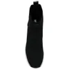 A top-down view of a black sock sneaker with a white sole. Anteprima dell’immagine prodotto