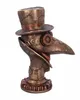 Bronzefarbene Steampunk Pestdoktor Figur als Büste 23 cm Produktbild-Vorschau 4