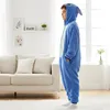 Pyjama Onesie Kigurumi Kostüm für Erwachsene Blau Stitch M: Produktbild-Vorschau 3