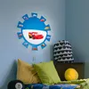Nachtlicht, Kinderzimmer, blau, weiß, Cars Sticker, D 35cm Produktbild-Vorschau 3