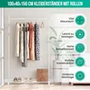 Avalo Kleiderständer auf Rollen Weiß - Metall - 100x40x156 Produktbild-Vorschau 2